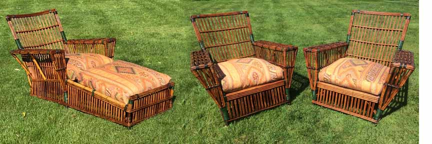 Antique Wicker Chaise Lounge