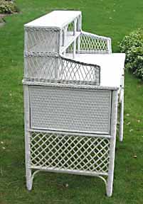 Antique Wicker Desk & Chair