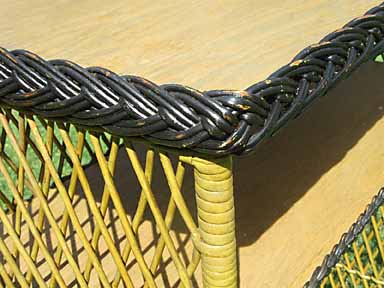 Antique Wicker Etegere