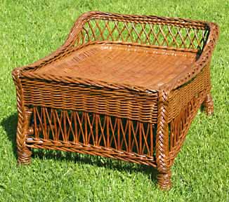 antique wicker ottoman