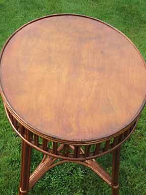 antique wicker table