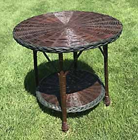 antique wicker table