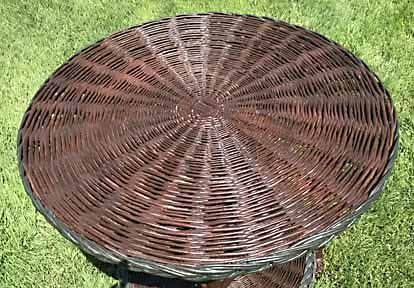 antique wicker table