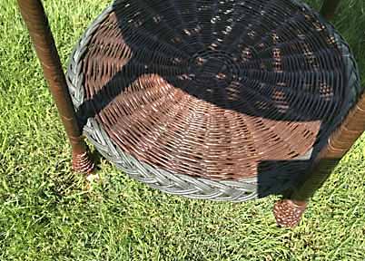 antique wicker table