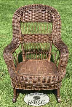 antique wicker pair
