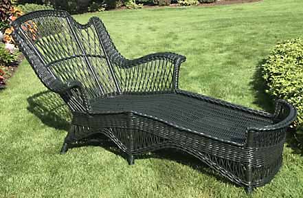 Antique Wicker Chaise Lounge