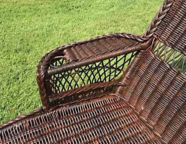 Antique Wicker Chaise Lounge