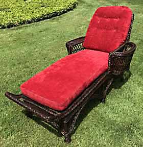 Antique Wicker Chaise Lounge