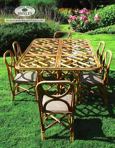 Antique Wicker Dining Table