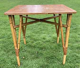 Antique Bamboo Breakfast/Game Table