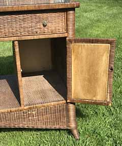 Antique Wicker Server