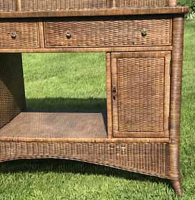Antique Wicker Server