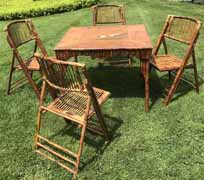 Antique Bamboo Dining Set