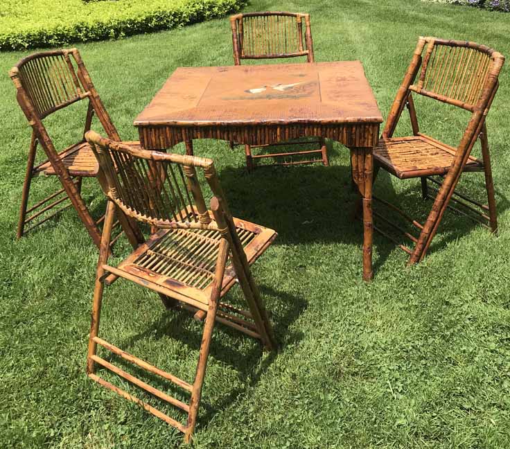 Antique Wicker Dining Table