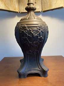 Antique Panel Glass Lamp