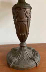 Antique Panel Glass Lamp