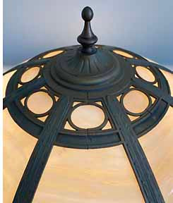 Antique Panel Glass Lamp