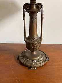 Antique Panel Glass Lamp