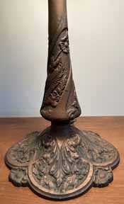 Antique Panel Glass Lamp