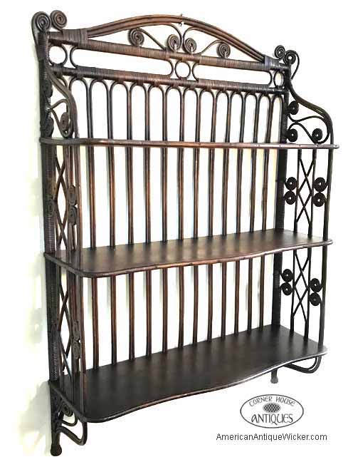 Antique Wicker Shelf