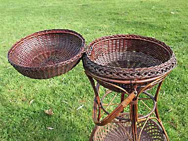 Antique Wicker Sewing Stand