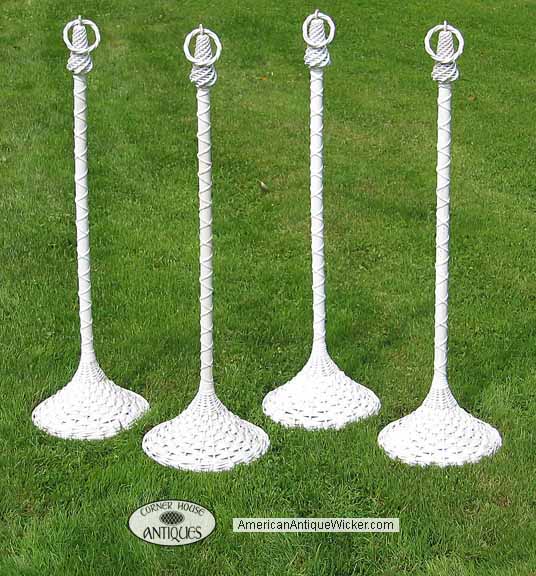 Antique Wicker Stanchions