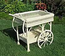 Antique Wicker Teacart