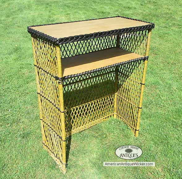 Antique Wicker Bar