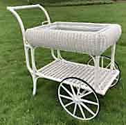 Antique Wicker Teacart