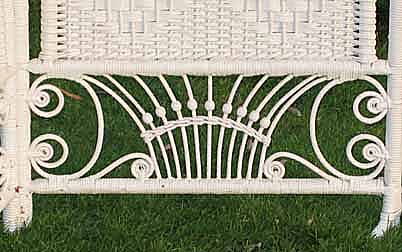 Antique Wicker Folding Screen