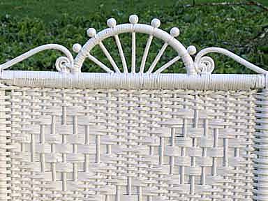 Antique Wicker Folding Screen