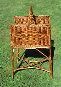 Antique Wicker Magazine Stand