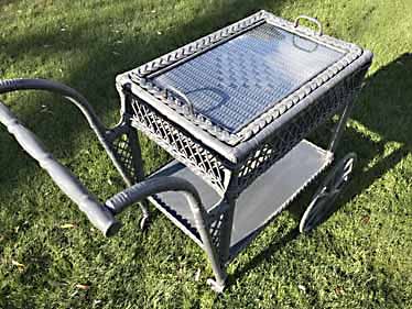 Antique Wicker Teacart