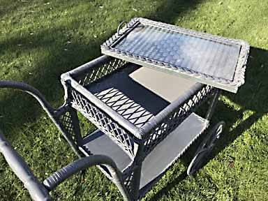Antique Wicker Teacart