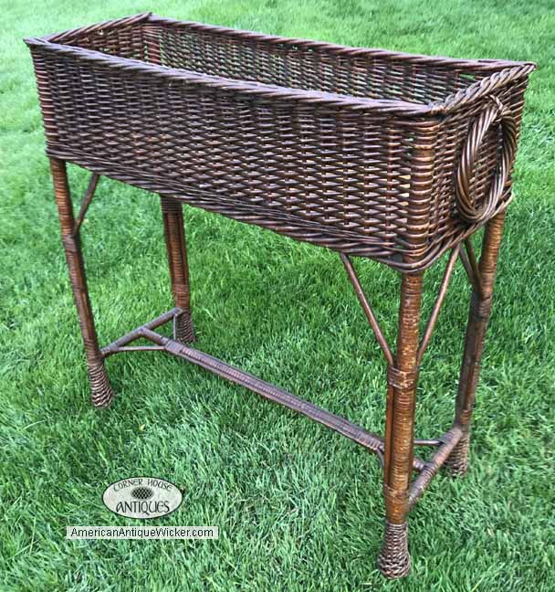 Antique Wicker Planter
