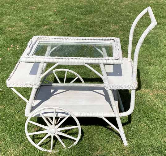 Antique Wicker Shelf