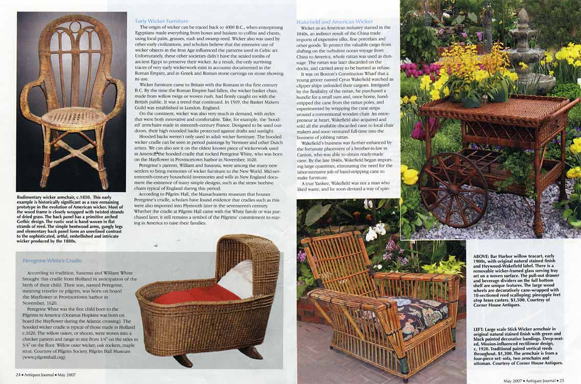 American antique wicker