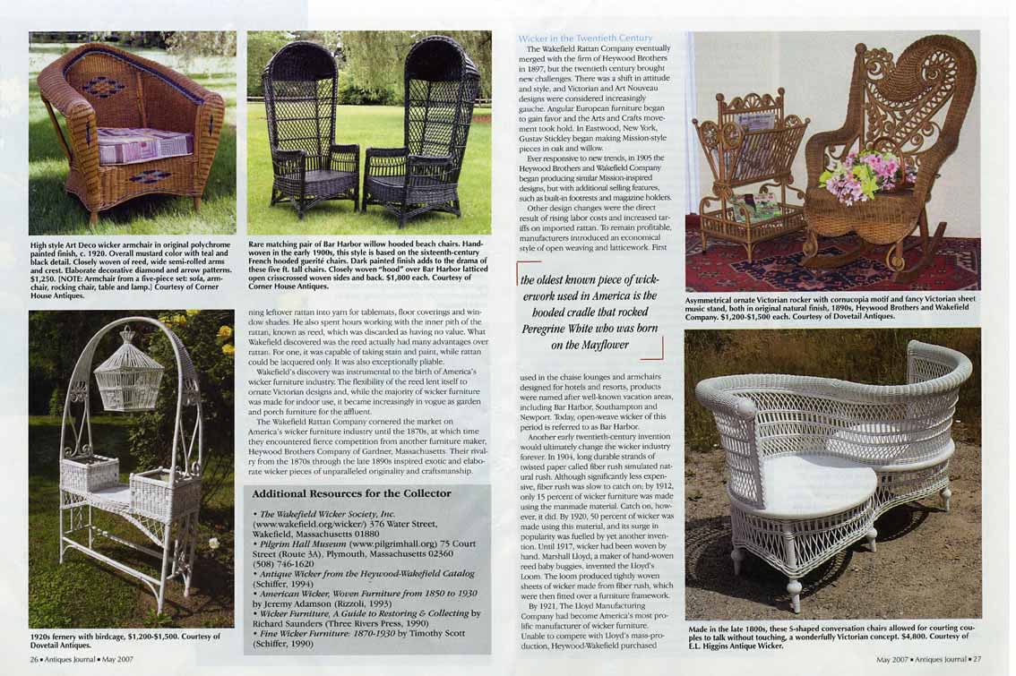 American antique wicker