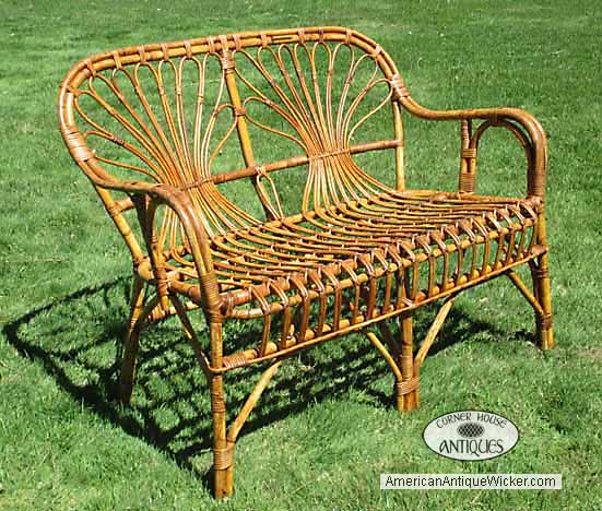 Antique Wicker Settee