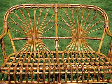 Antique Wicker Settee