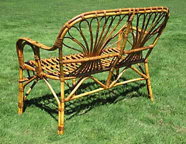 Antique Wicker Settee