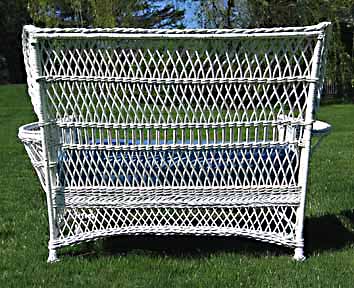 Antique Wicker Settee