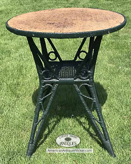 antique wicker table