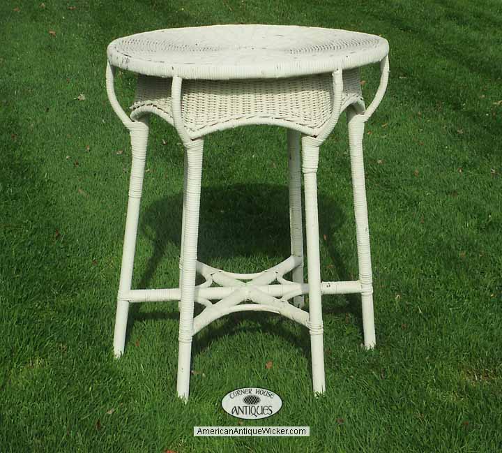 antique wicker table