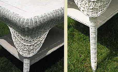 antique wicker table