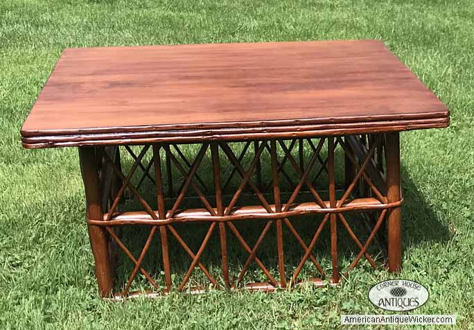 antique wicker table